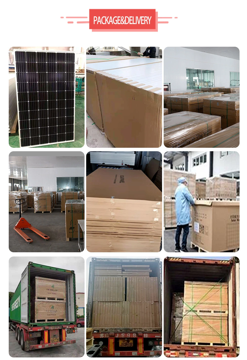Longi/Ja/Jinko Tier 1 Mono Monocrystalline PV Module Solar Panel 450W 500W 550W 600W