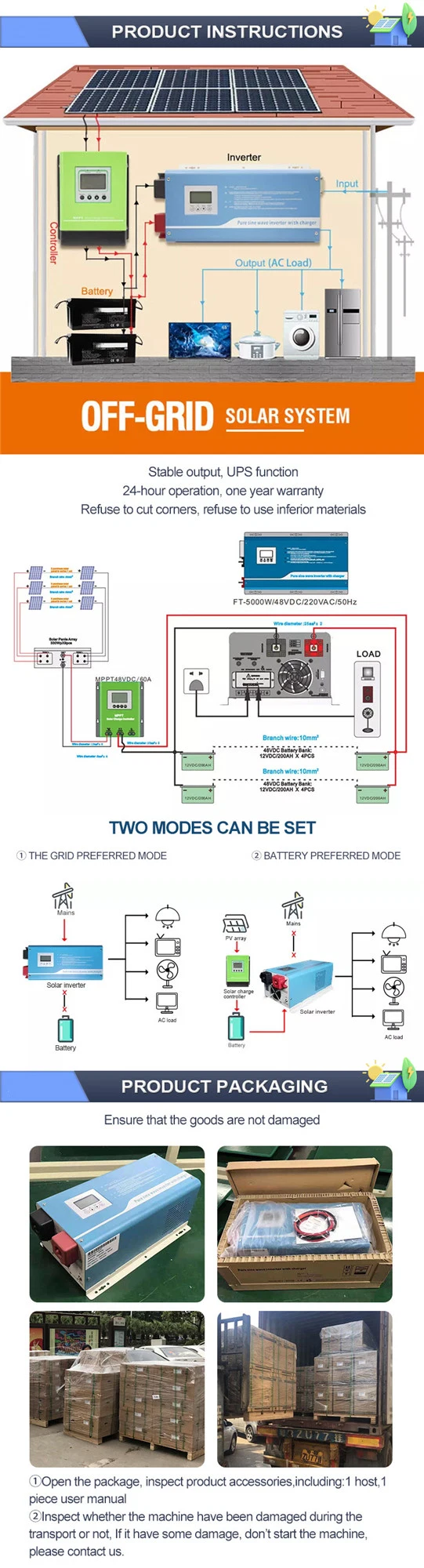 Factory Price 1kw 1.5kw 2kw 3kw 4kw 5kw 6kw 8kw Solar Energy Inverter