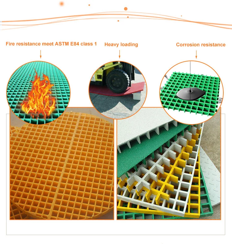 38*38*25 mm GRP Grating Fiberglass Roofing Walkway FRP Mesh Grid 5%off