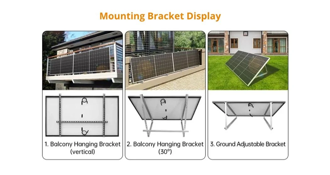 Home Solar Power Solution with Photovoltaic Panel Micro Inverter 800W Roof Balcony Mounted System