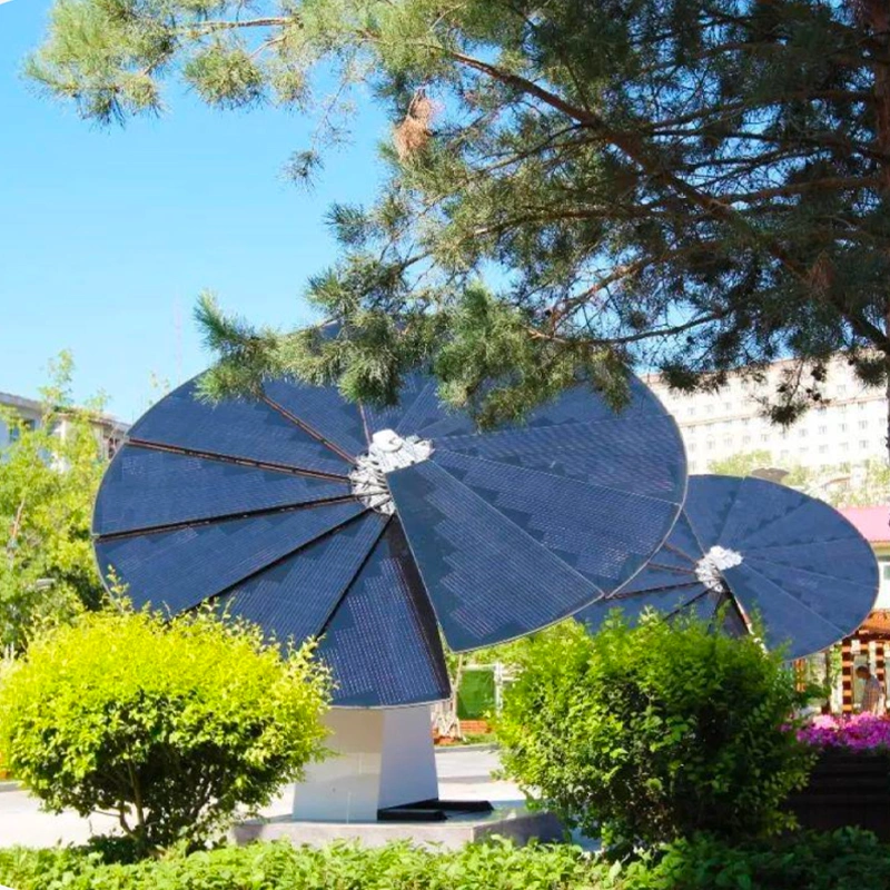 Solar Tracking System 2.6 Kw Work Life &ge; 20years Windproof Level 12 Sunflower Solar Power System