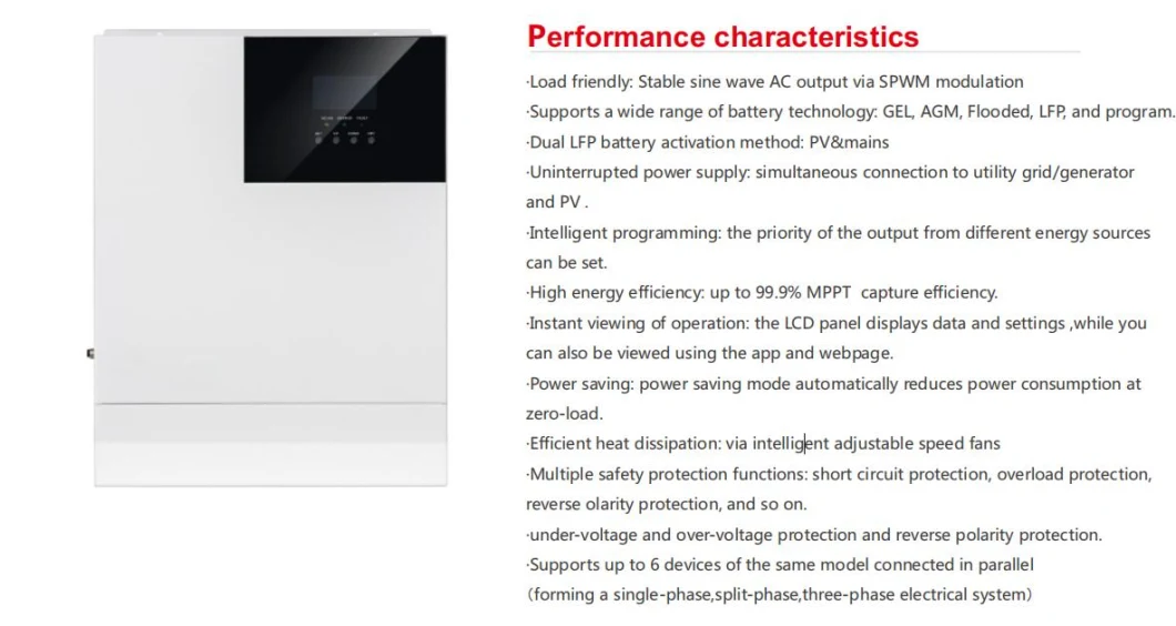 Factory Best Quality 3kw 5kw 8kw 10kw off Grid Hybrid Inverter 24V 48V Single Phase Solar Inverter