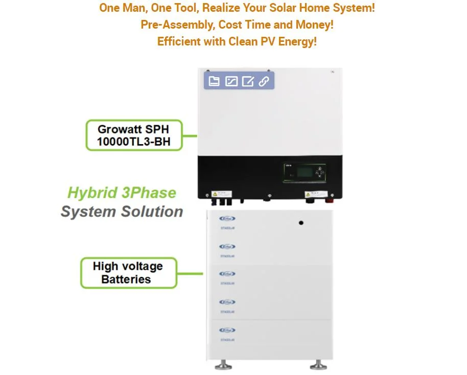 Eitai 5kw 10kw 380V 512V Carport Easy Install Home Hybrid Solar System