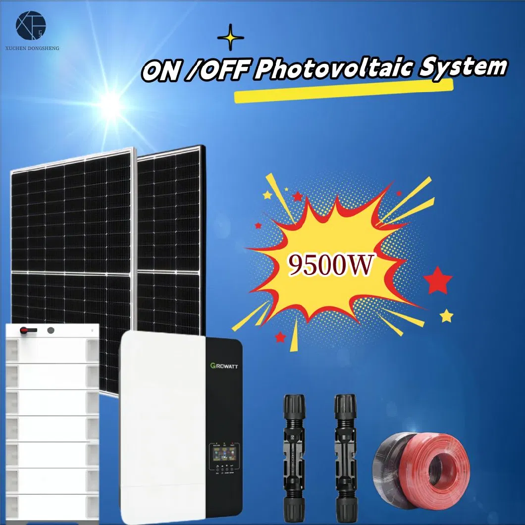 Solar System Rooftop Photovoltaic Panel Home Inverter Grid-Connected off-Grid Hybrid Power Station