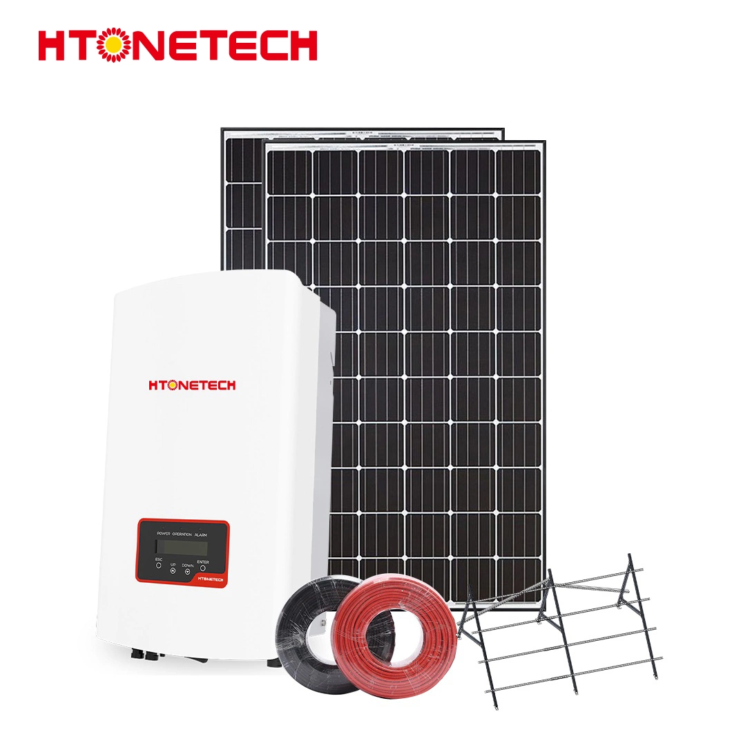 Htonetech 4500W Solar Power Inverter Hybrid Lithium Batteries Solar Panels China Manufacturers 30kw 40kw 50kw on Grid Solar Power System 7kw 220V