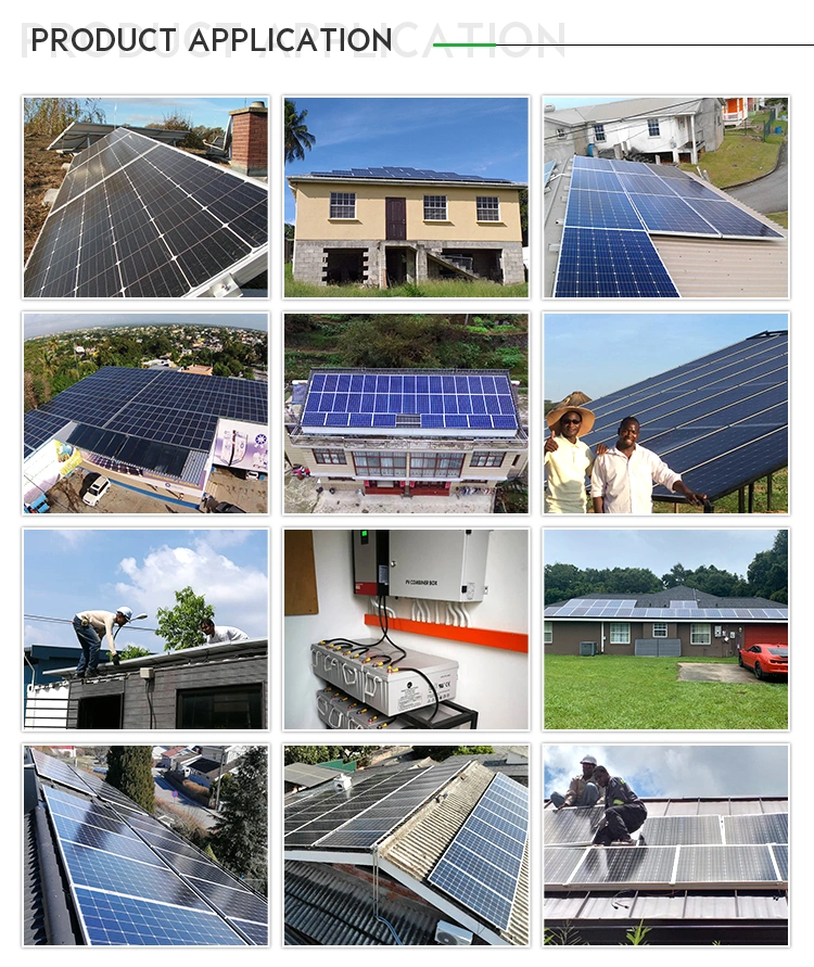 700W Highest Efficiency 25 Years Warranty Half Cell PV Solar System Monocrystalline Solar Panel with Solar Battery Bank TUV CE ISO IEC