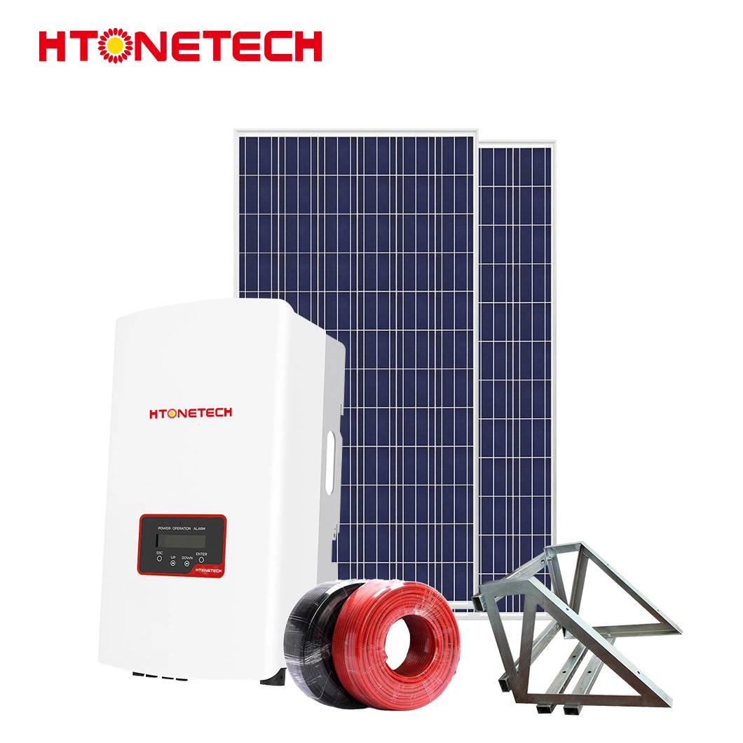 Htonetech 6 Kw Hybrid Inverter 200W Solar Panel Foldable China Manufacturers 5kwh 10kwh 15kwh 20kwh 10kw on Grid PV Power System