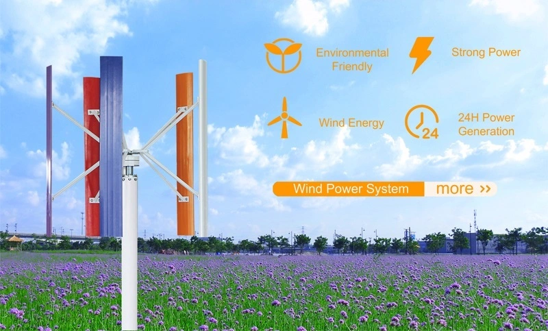 The Factory Price 120V 220V 380V 10 Kw Wind Generator Vertical off Grid Hybrid Solar Wind Power System