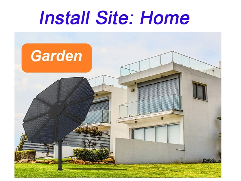 1kw 2kw 3kw Bifacial Panel System Sunflower Design Solar Kit Solar Flower Power System for Home Villa Courtyard Solar Energy System