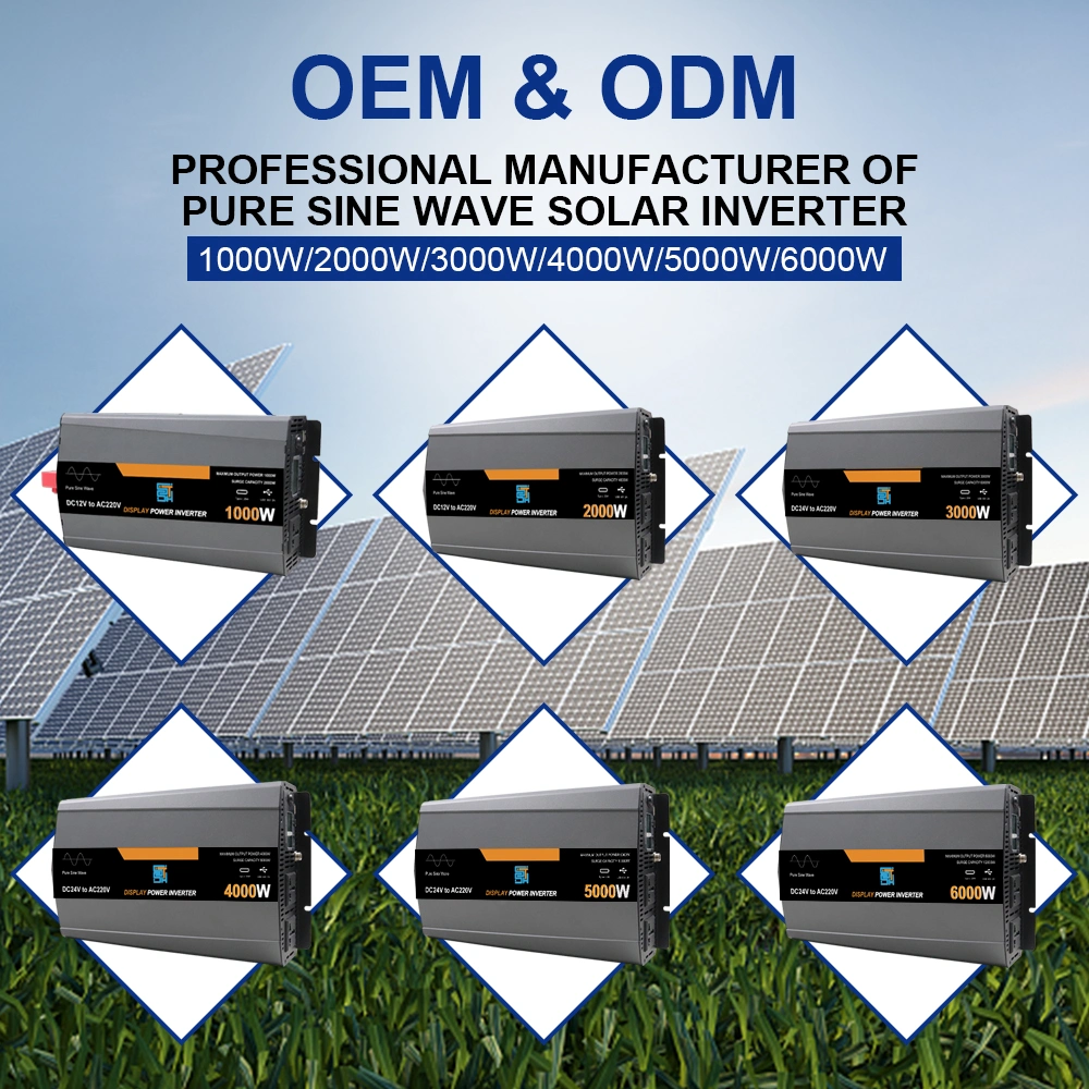 DC 12V 24V to AC 220V 3kw 3kv Pure Sine Wave Solar Power Inverter
