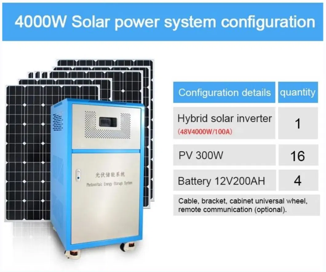 Complete 1kw 2kw 3kw 4kw 5kw Home Ground Solar Power System Kit / Panel Solar / off Grid Solar Power System 5kw