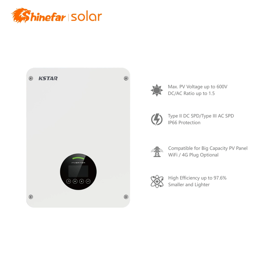 Kstar Solar Power System for 6kw Single on-Grid Inverter on Factory Price with Factory Price