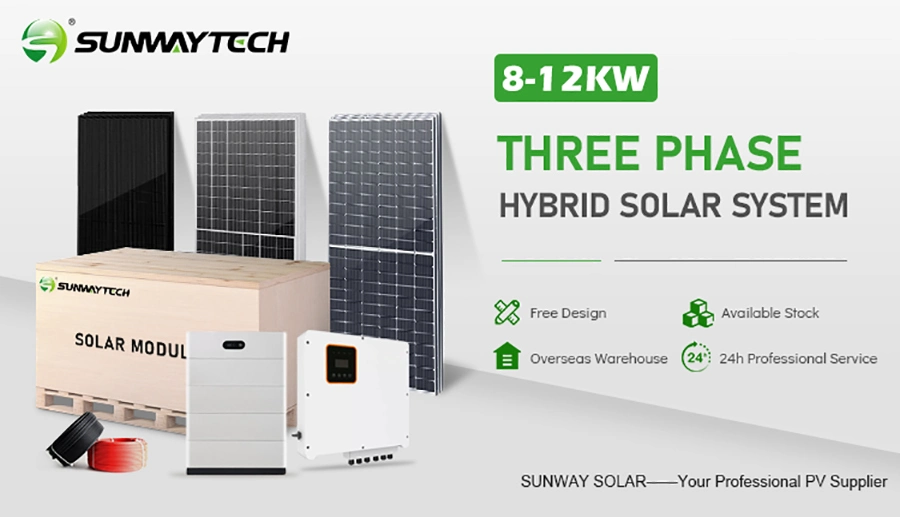 Home Full Set Hybrid Solar System 3kw 4kw 5kw 8kw 10kw 12kw Photovoltaic Solar Energy System Kit for Africa Market