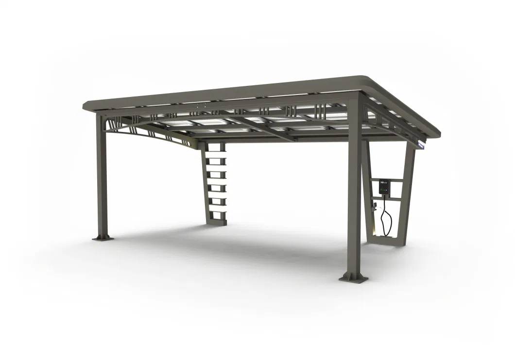 Solar Panel Steel Solar Carport Mount Solution Waterproof High Efficient Installation