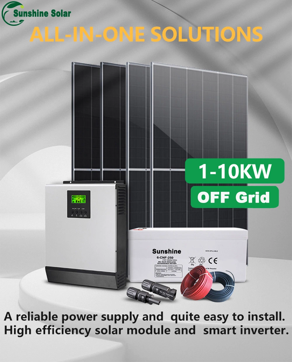 Complete Solar Kit 3kw 5kw off Grid Solar Power System Price