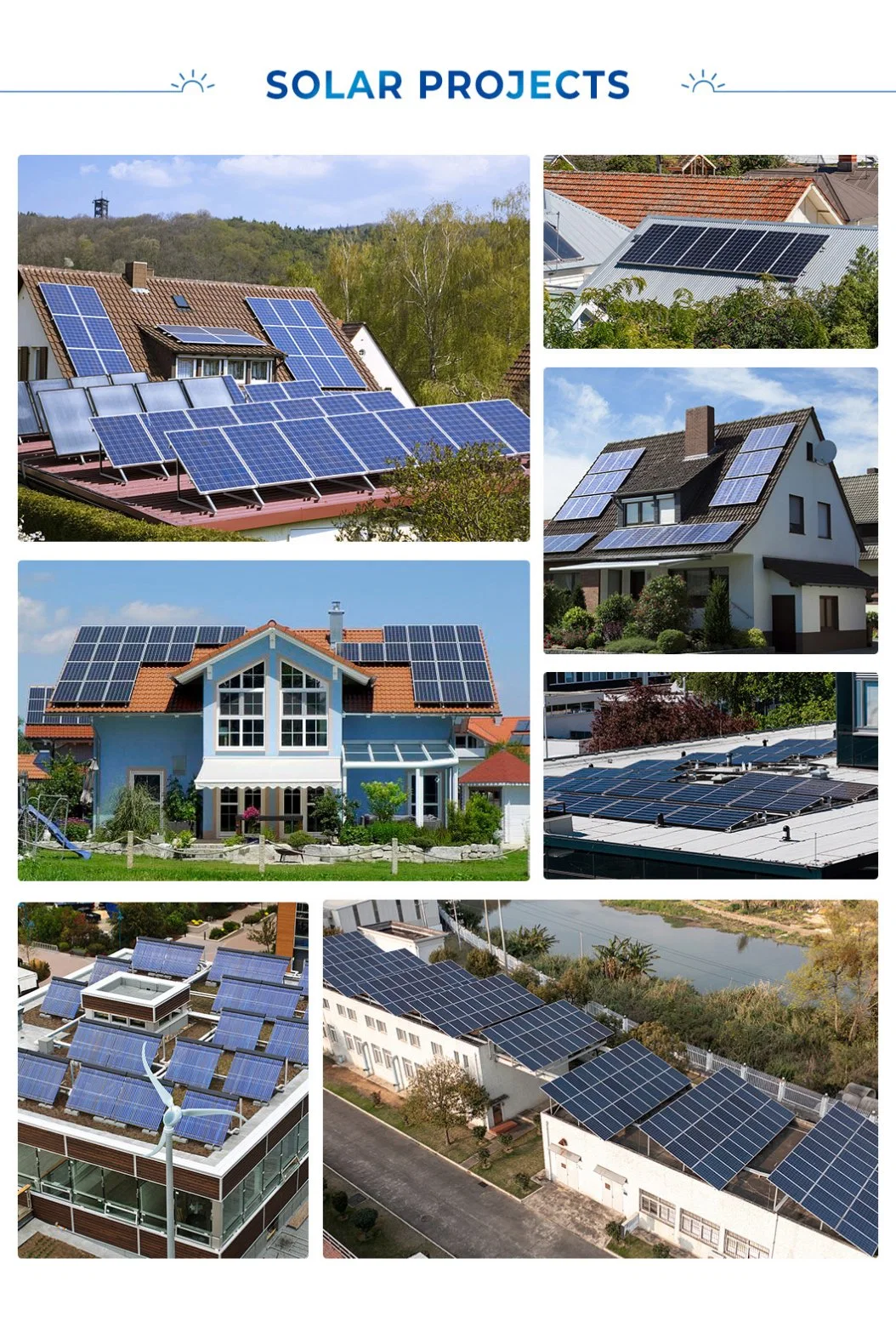 Solar Panel 100 Kw on Grid Solar Power System 80kVA 90kVA 100kVA Home Solar Power System Price