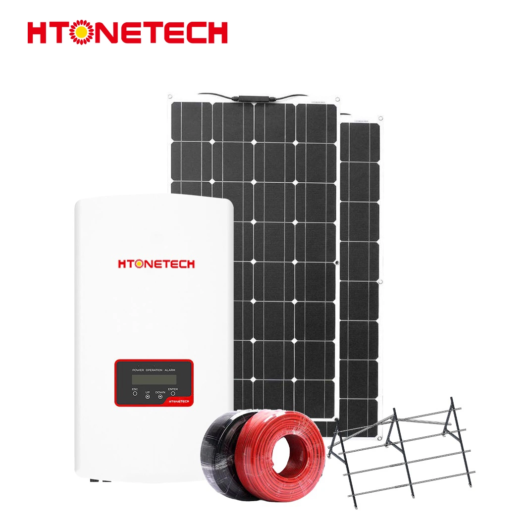 Htonetech Hybrid Inverter 6kw Solar Panel Kit 5kw China Factory 500W 800W 1000W 1500W 2000W on Grid Solar Power System 10 Kw