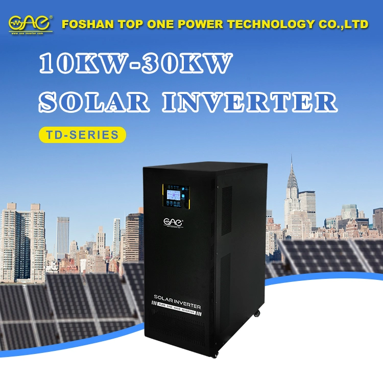30 Kw off Grid Solar Inverter 3phase Battery UPS Power Inverter with AC Charger Solar Panels Inverter for Solar Power System