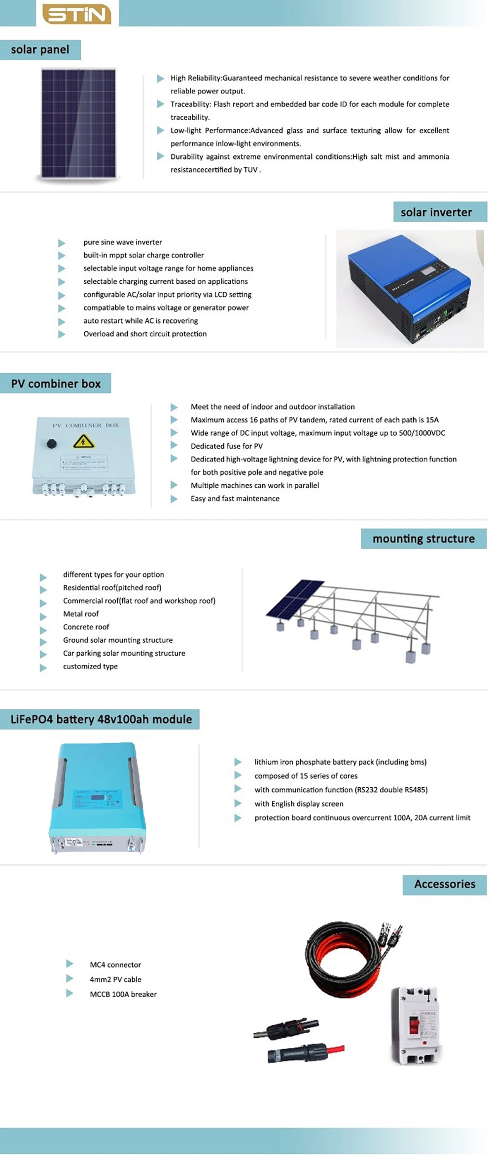 Wholesale Price Full Solar Power System 3kw 4kw 5kw 8kw 10kw Complete Set Hybrid Solar Energy System Kit for Home off Grid