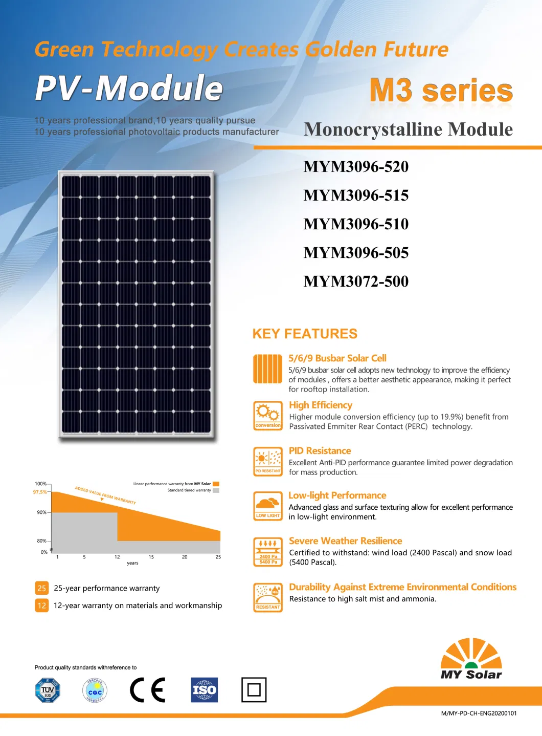 Mysolar 500W 2 Kilowatt Solar Panel Price