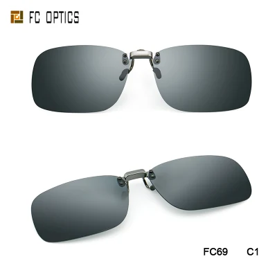 Ready Stock Goods Stylish Nice Quality Men Ray Ben Male Unbreakable Luxury Brand Polycarbonate Italy Design Square Rimless Clip on Sunglasses