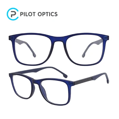Pilot Optics High Quality 2023 Black Tr Anti Blue Light Blocking Filter Glasses Optical Frames