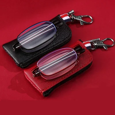 Fashionable Retractable Foldable Portable Anti Blue Light Reading Glasses with Bag