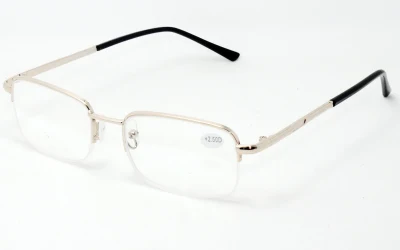 Half Frame Reading Glasses with Black Tips