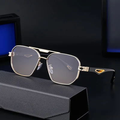 Hot Custom Designer Branded Square Luxury Mens Polarized Acetate Sunglasses Sun Glasses Men Women