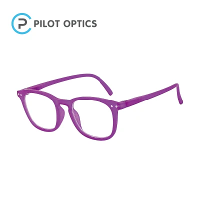 Pilot Optics Kids Rectangle PC OEM Anti Blue Light Custom Logo Reading Glasses