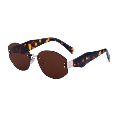 2024 Newest Fashion Rimless Sunglasses Women Men Eyewear Shade Sun Glasses Wholesale Custom