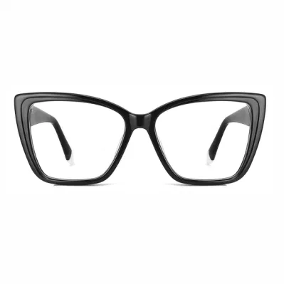  Wholesale Oversized Acetate Spectacle Crystal Vision Eyewear Unisex Optical Frame