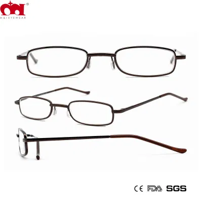 Small Rectangle Frame High Quality Promotion Metal Reading Glasses (WRM21026)