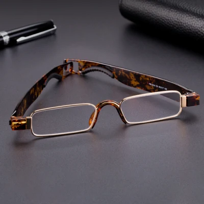 New Arrival Comfortable Trend Simple Design Portable Square Folding Eyeglasses Women Colorful Reading Glasses