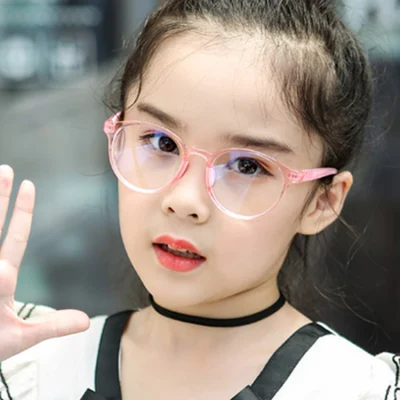 Fashion Retro Eye Protection UV400 Blue Light Blocking Glasses for Kids
