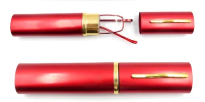 Wholesale Fashion Elegant Pen Reading Glasses Metal Frame Ultra-Thin Pen Reading Glass with Portable Mini Box