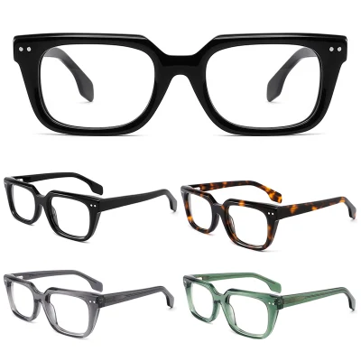 High Quality Unisex Fashion Acetate Blue Light Blocking Reading Custom Designer Eyeglasses Frames Eyewear 2023 Glasses