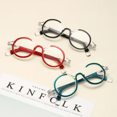 New Product Brand Designer Fashion Style Popular Unique Round Eyeglasses Women Colorful Reading Glasses