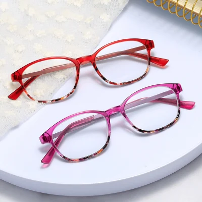 New Arrival Factory Supplier Fashion Classic Design Comfortable Red Square Frame Women Colorful Reading Glasses