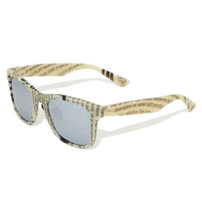 Yeetian High End Cool Silver Shades Glasses Recycled Eco-Friendly Paper Spectacle