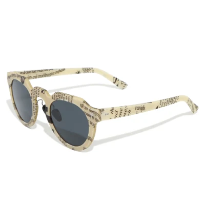  Yeetian Polarized Optical Lenses Retro Sunglasses Made of Recycled Paper Material