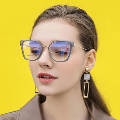 Hot Sale Tr Cat Eye Glasses Frame Anti Blue Light Glasses