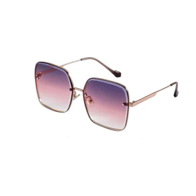 Gd Big Square Fashion Colorful Rimless Sunglasses Metal Sun Glasses UV400 Anti-UV Mirror Eyeglasses