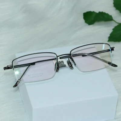 Rimless Executive Optical Glasses Pure Titanium Frame Titan Metal Eyeglasses Frames
