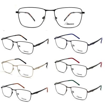 Wholesale Optical Glasses Eyewear Frame Rectangular Eyeglasses Frames Metal Frame Glasses Eye Wear Men Glasses Optical Frame