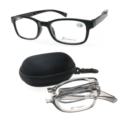 2024 Fashion Portable Plastic Foldable with Case Reading Glasses for Reader