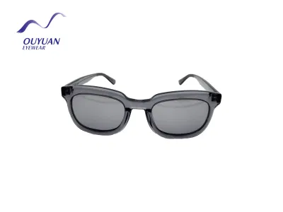 Fashion Acetate UV400 Rectangle Circumference Sunshade Glasses