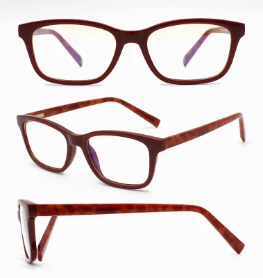 Fashion Slim Square Outdoor Mens Eyewear Glasses Flexible Hinge Demi Temple Cp Reading Glasses (WCP21006)
