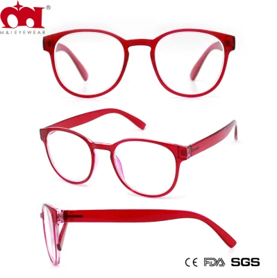 Bright Red Big Frame Simple Oval-Shaped Ladies Reader Fashion Promotion Reading Glasses