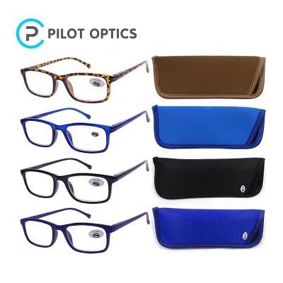  Pilot Optics 2023 Fashion Square OEM Anti Blue Light Custom Logo Reading Glasses